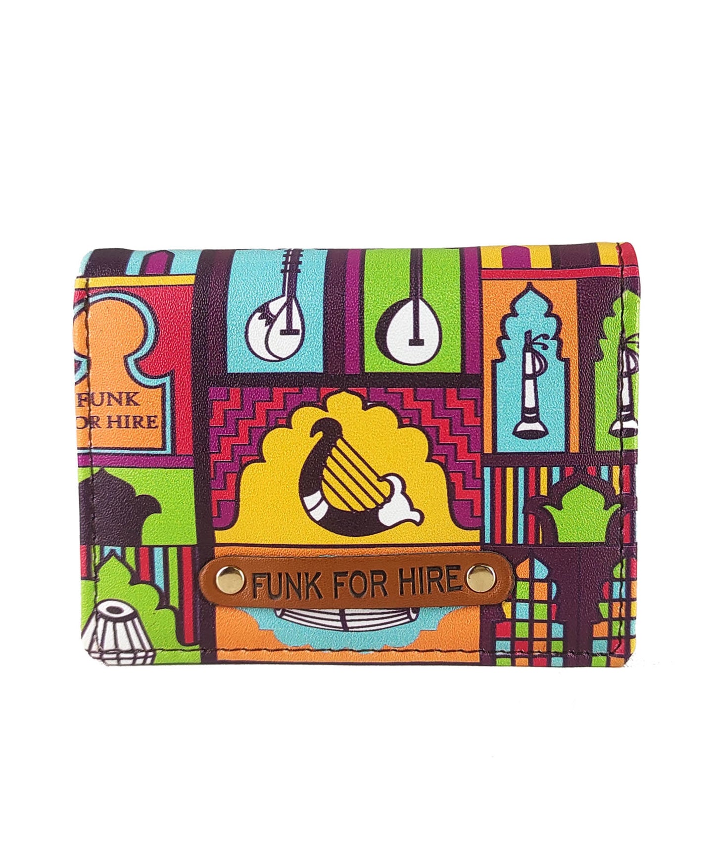 Music Wall Purple Pocket Wallet