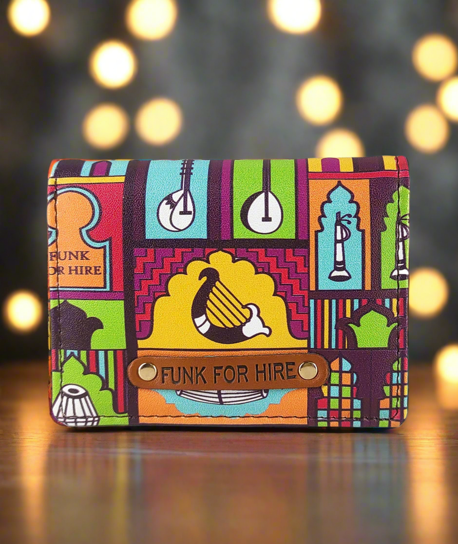 Combo Offers : Music Wall Box Navy Sling Bag & Purple Pocket Wallet