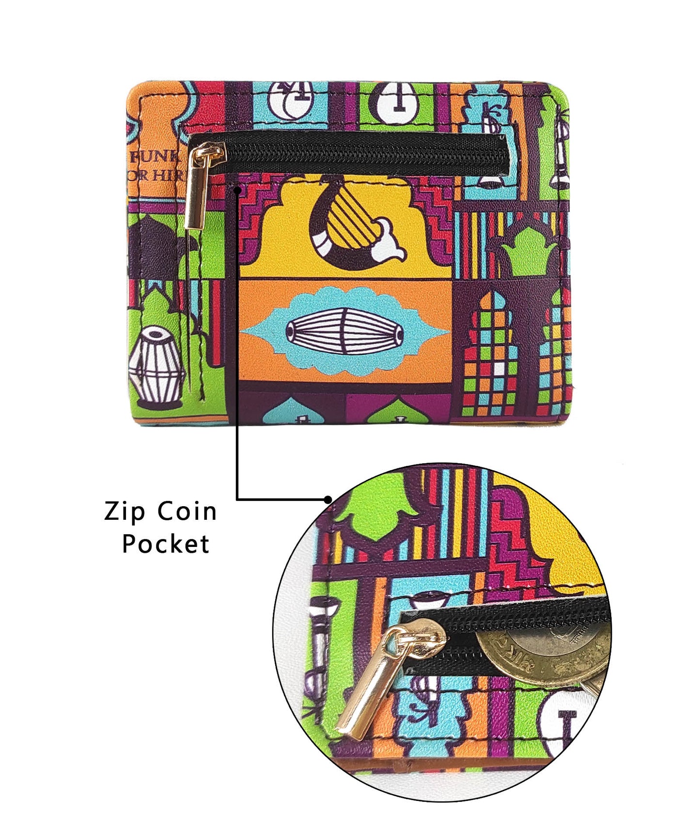 Combo Offers : Music Wall Box Navy Sling Bag & Purple Pocket Wallet