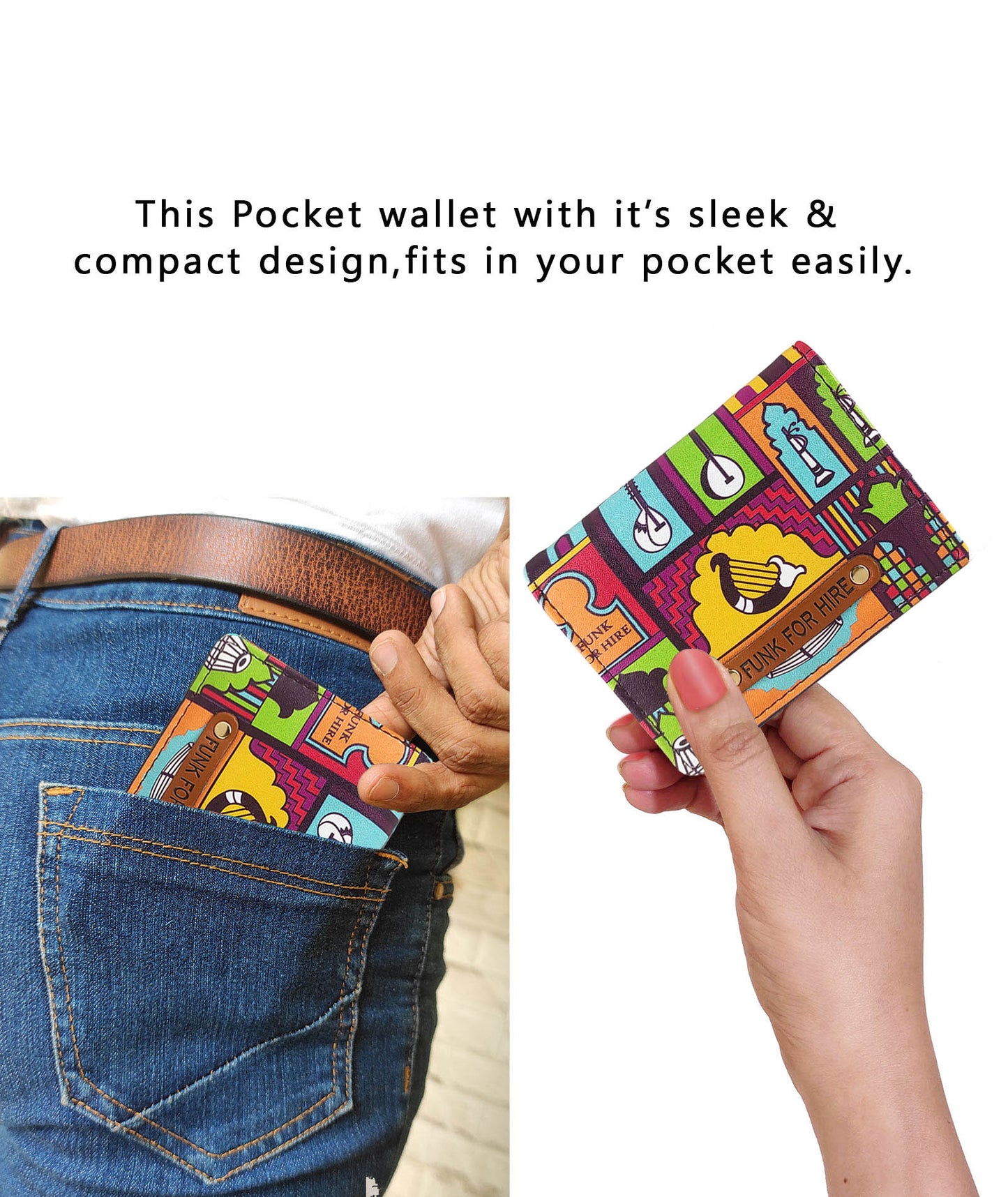 Combo Offers : Music Wall Box Navy Sling Bag & Purple Pocket Wallet