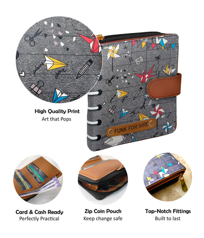 Origami Loop Wallet Grey