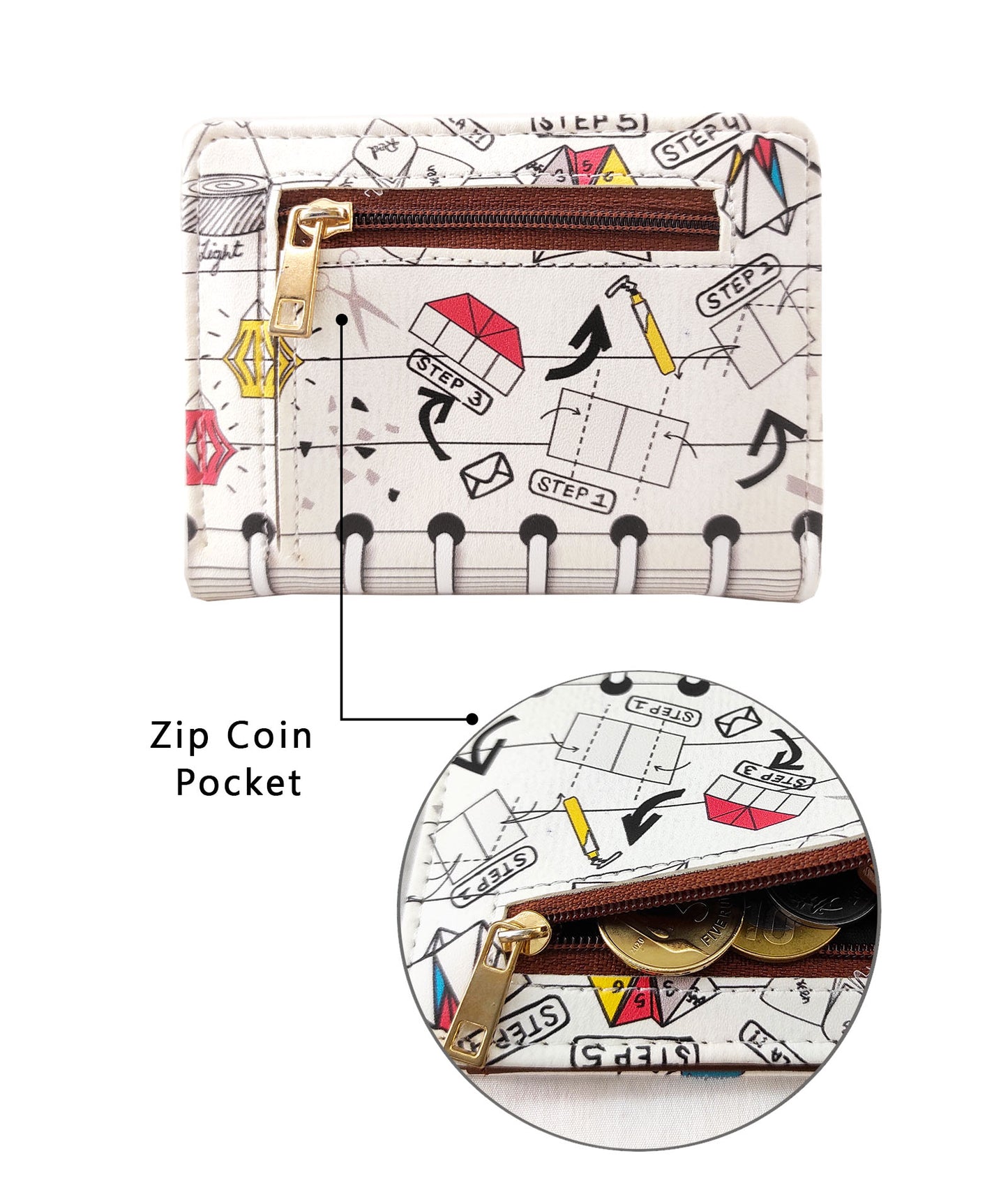 Combo Offers :Origami White Mobile Sling & Wall Pocket Wallet White