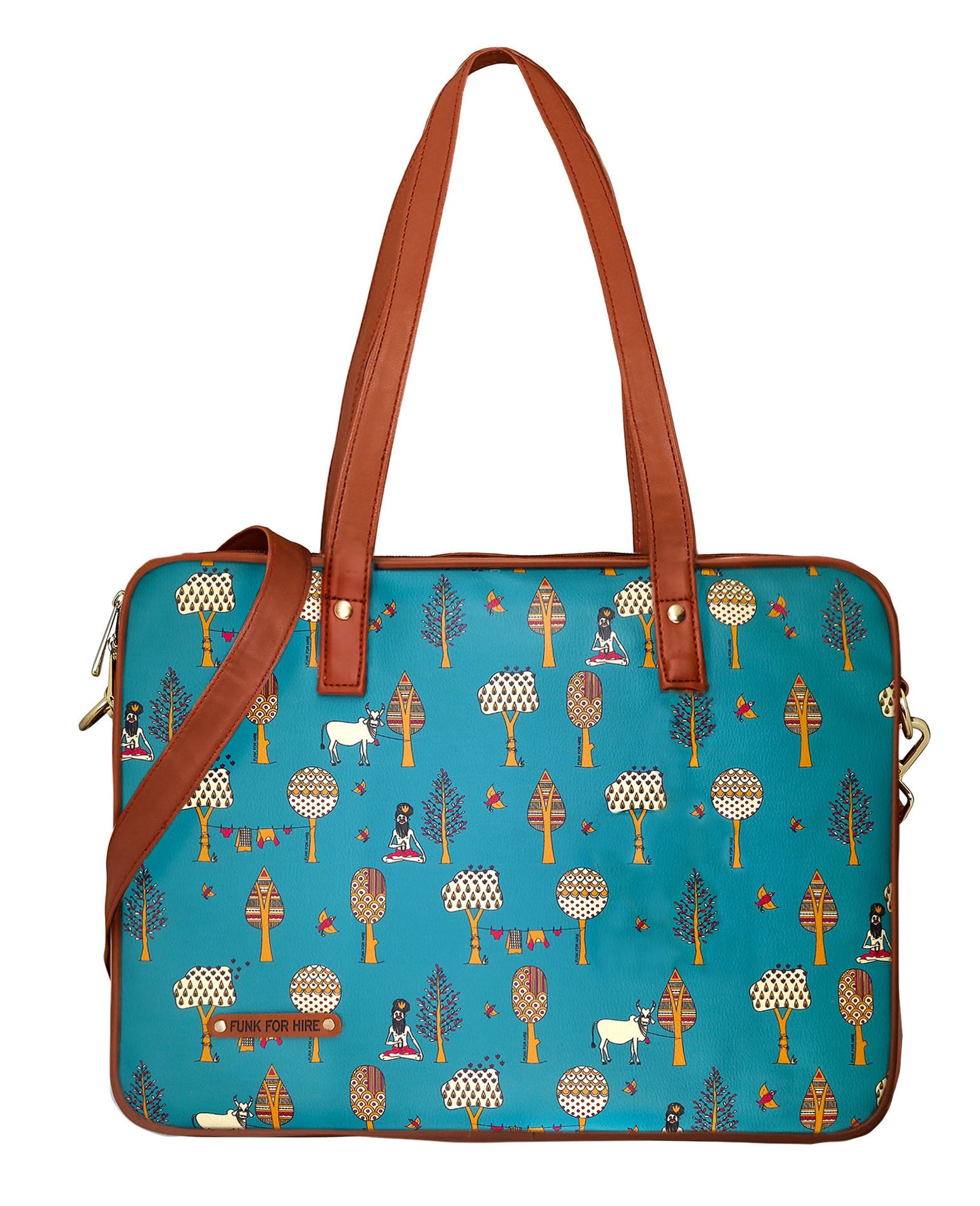 Laptop Handbag Tree Teal