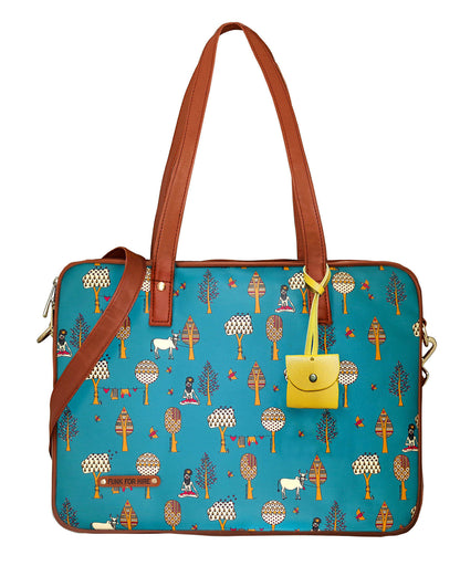 Laptop Handbag Tree Teal