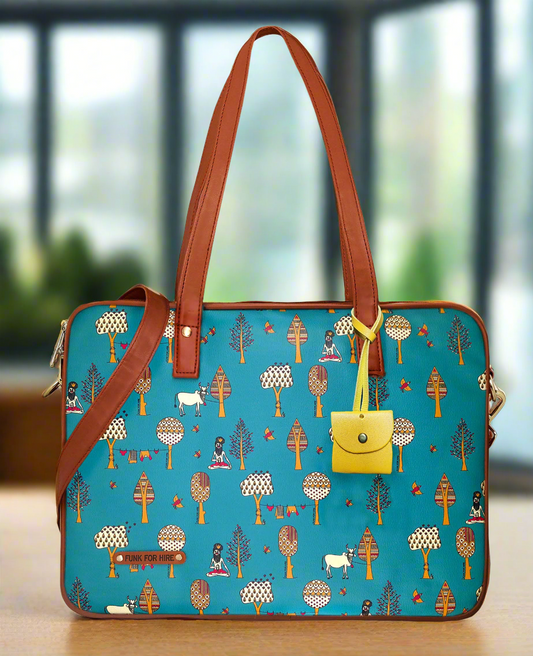Laptop Handbag Tree Teal