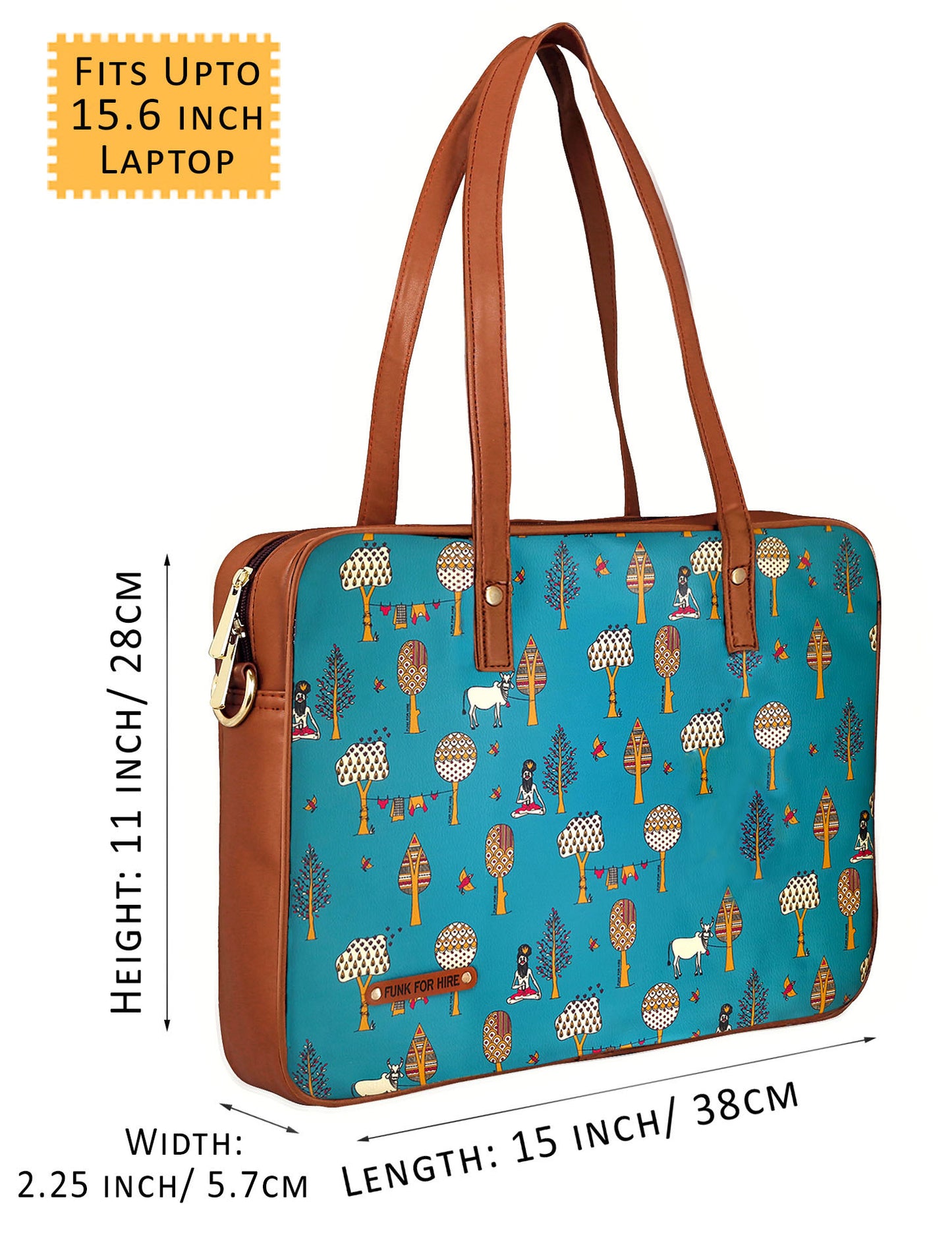 Laptop Handbag Tree Teal