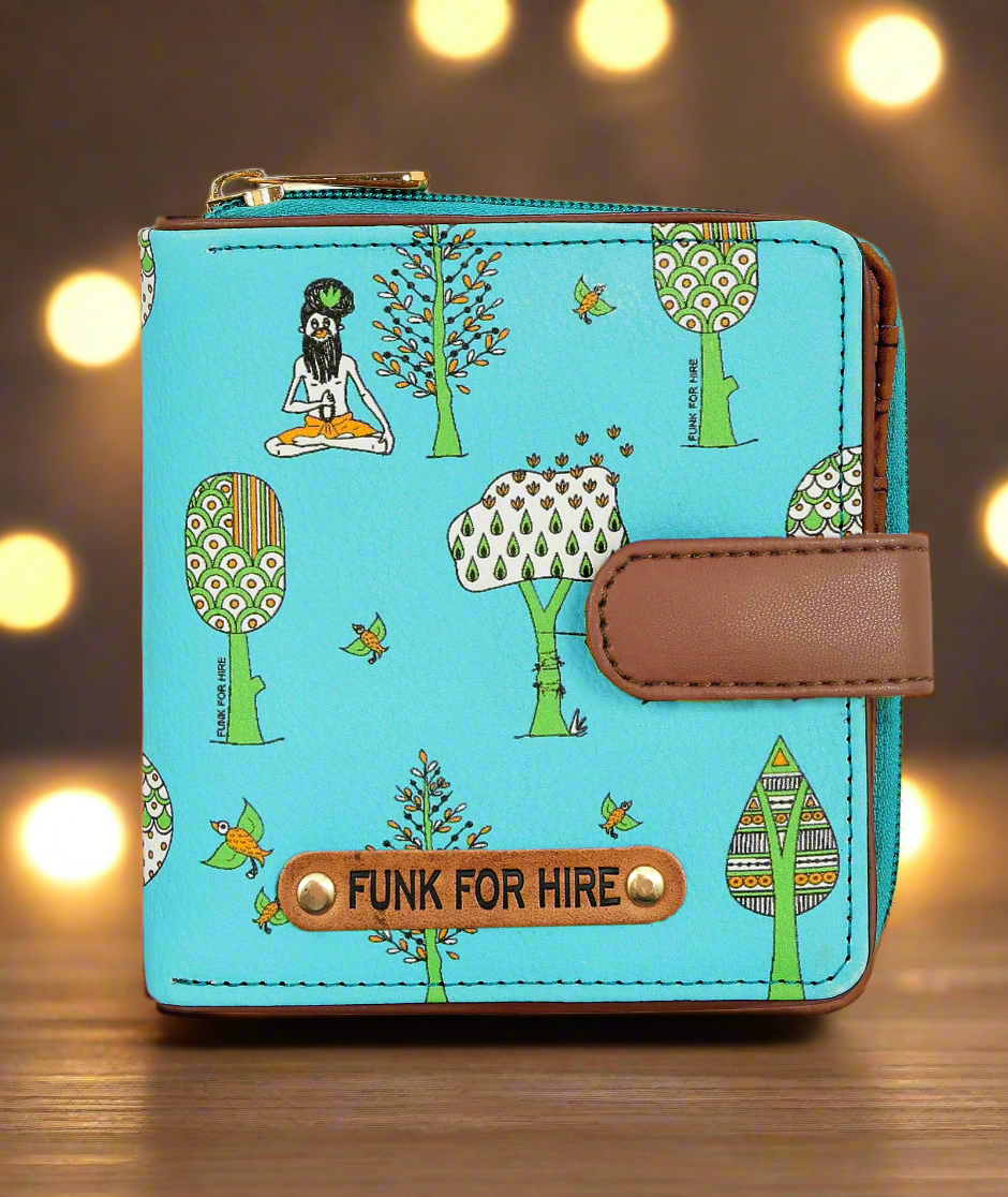 Tree Loop Wallet Aqua Blue