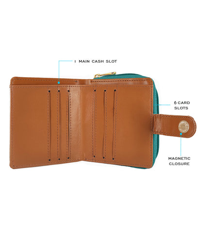 Tree Loop Wallet Aqua Blue