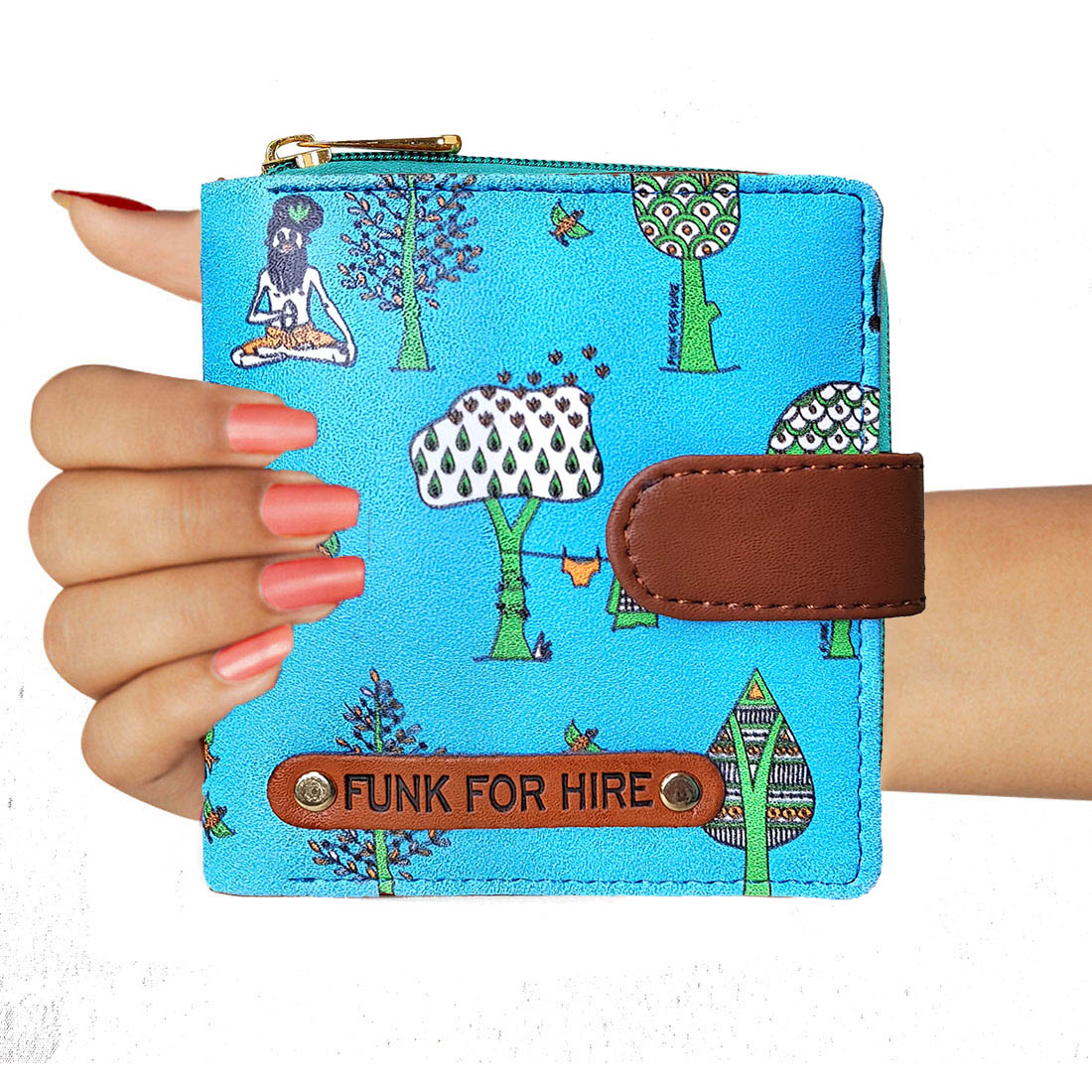 Tree Loop Wallet Aqua Blue