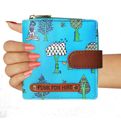 Tree Loop Wallet Aqua Blue