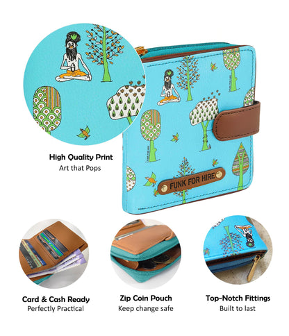 Tree Loop Wallet Aqua Blue