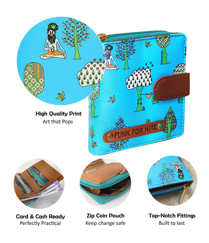 Tree Loop Wallet Aqua Blue