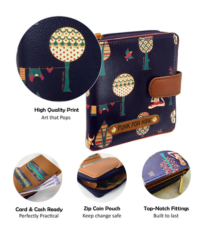 Tree Loop Wallet Navy Blue