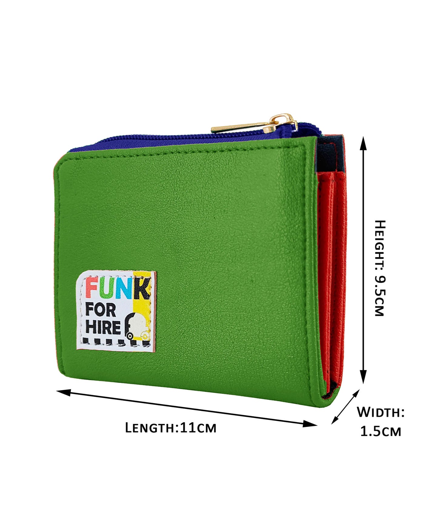 Lime Green Zip Pocket Wallet