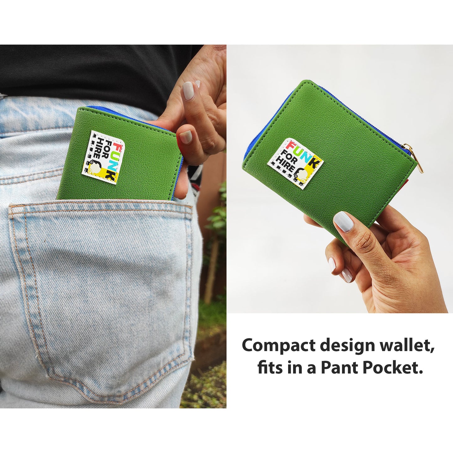 Combo Offers : Wall Box Black Sling Bag & Green Zip Pocket Wallet