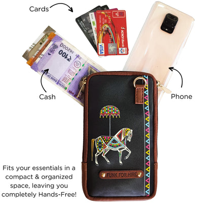 💥Combo Offers : Horse Black Mobile Sling & Horse Loop Wallet