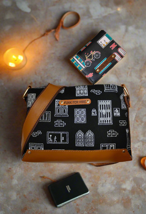 Combo Offers : Wall Box Black Sling Bag & Pocket  Black Wallet