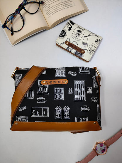 Combo Offers : Wall Box Black Sling Bag & bottle Pocket  White Wallet