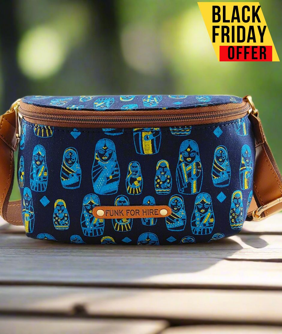 Doll  Printed  Fanny Pack  Navy