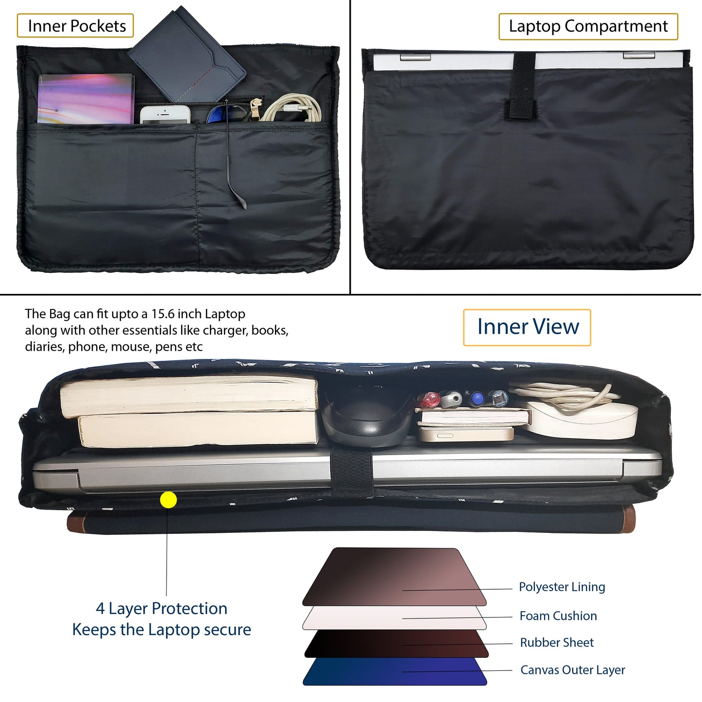 Garage Sale Jan :  Match Flap Laptop Navy Bag 15.6 inch-24