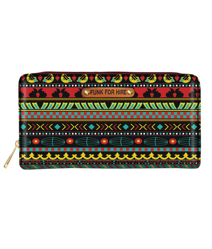 Music Border Long Wallet Multicolour
