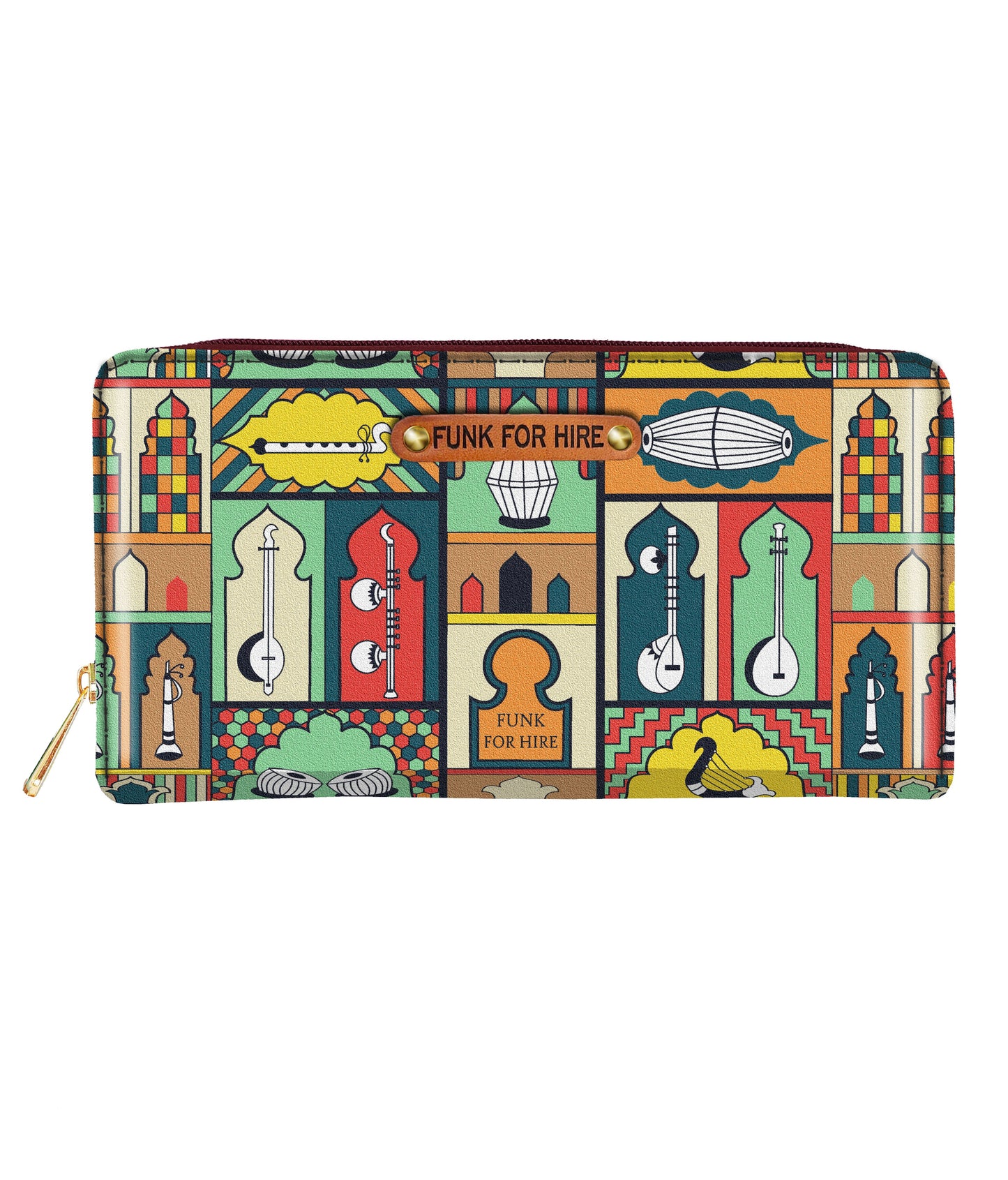 Music Wall Long Wallet Multicolour
