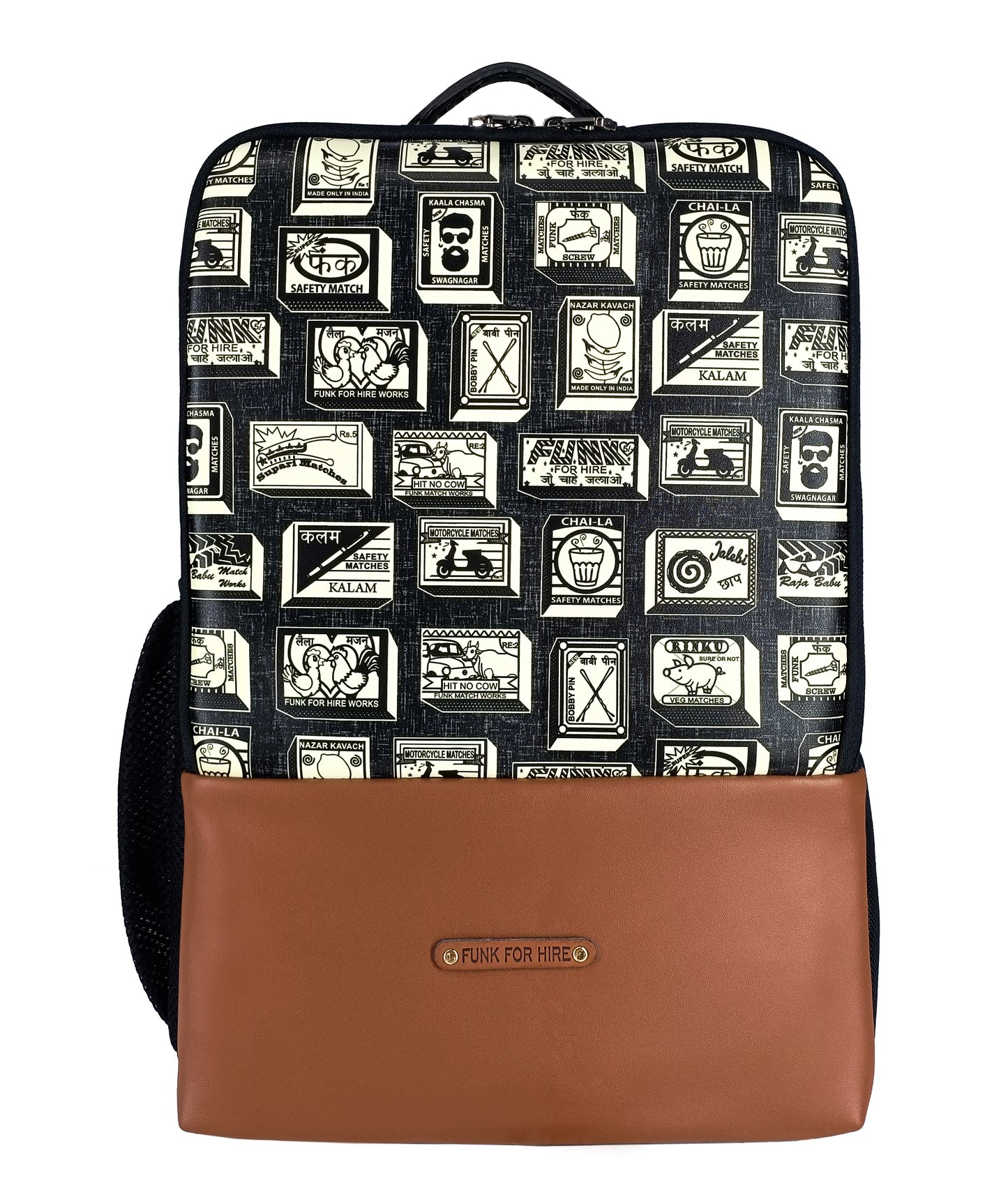 Backpack Match Box Grey and Brown