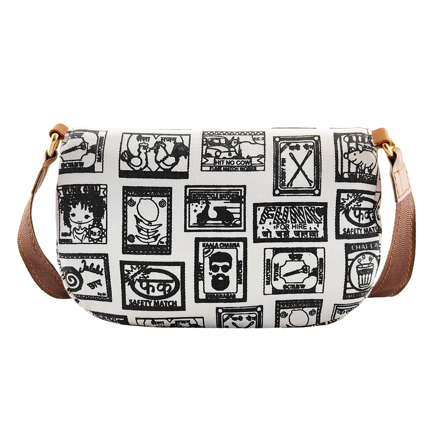 Combo Offers : Match Collage Fanny Pack White & Square White Wallet