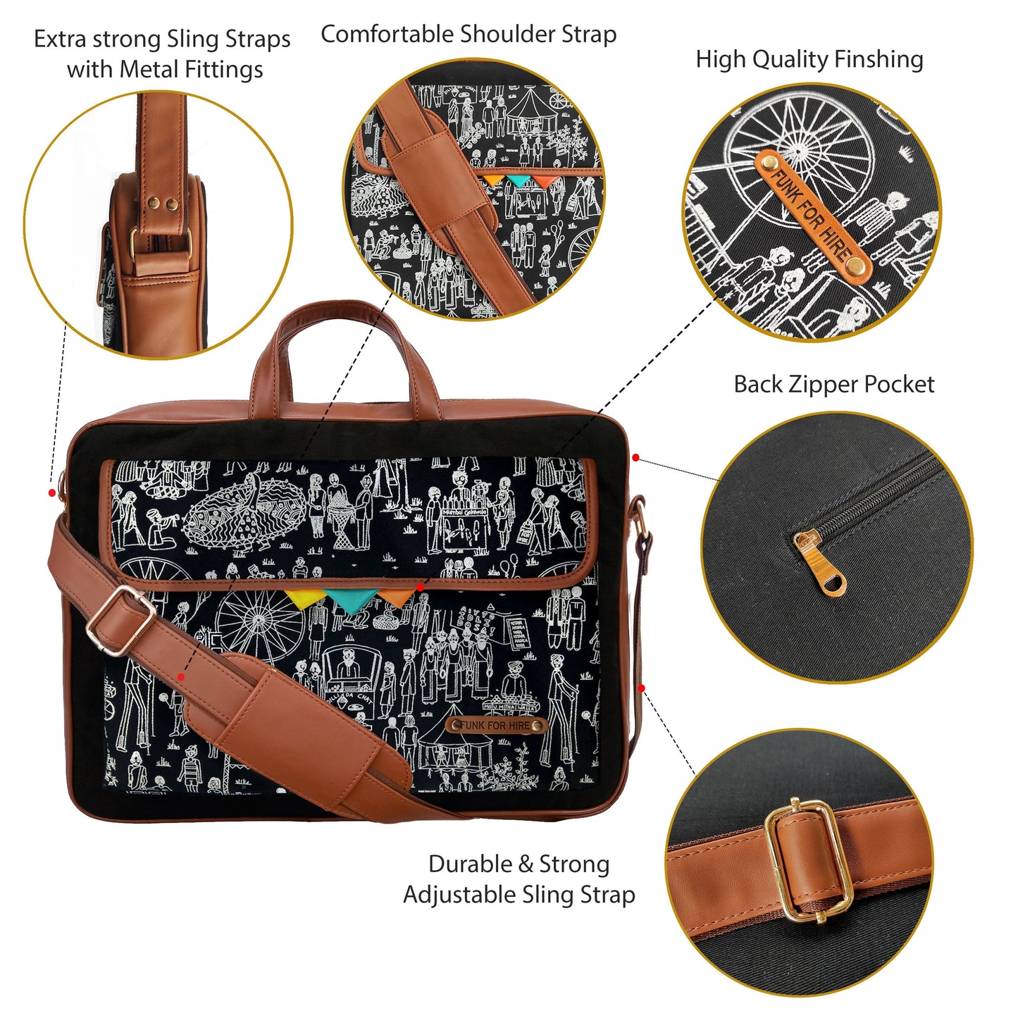 Garage Sale: Mela One Pocket Laptop Black Bag 15.6 inch-03