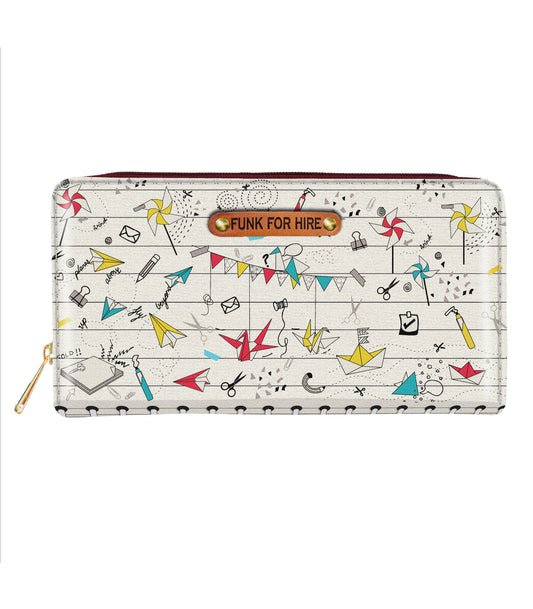 Origami Long Wallet White