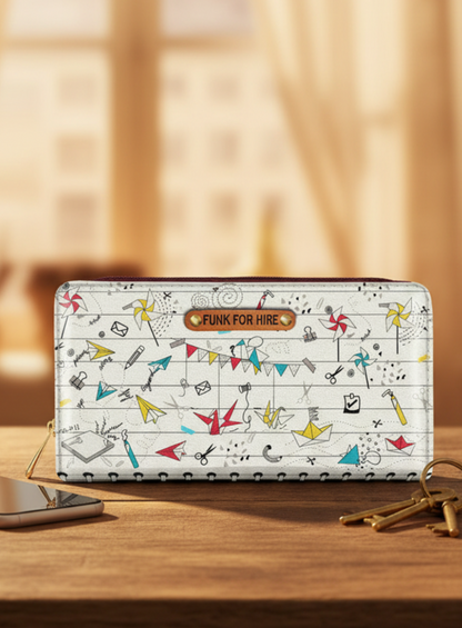 Origami Long Wallet White