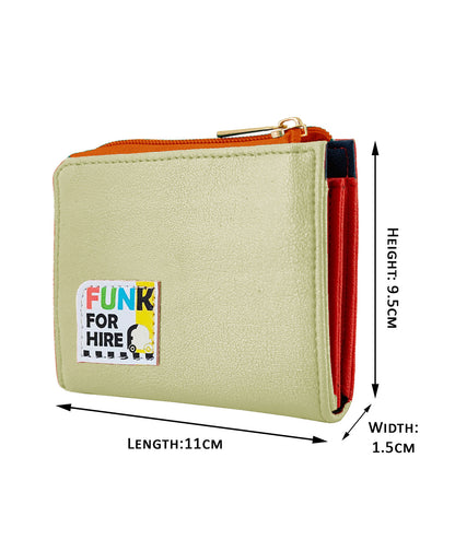 💥Combo Offers : Music Wall Box Navy Sling Bag & Off-white Zip Pocket Wallet