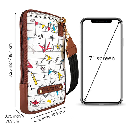 Mobile Phone Sling Origami White