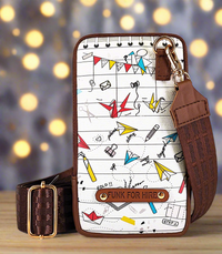 Mobile Phone Sling Origami White