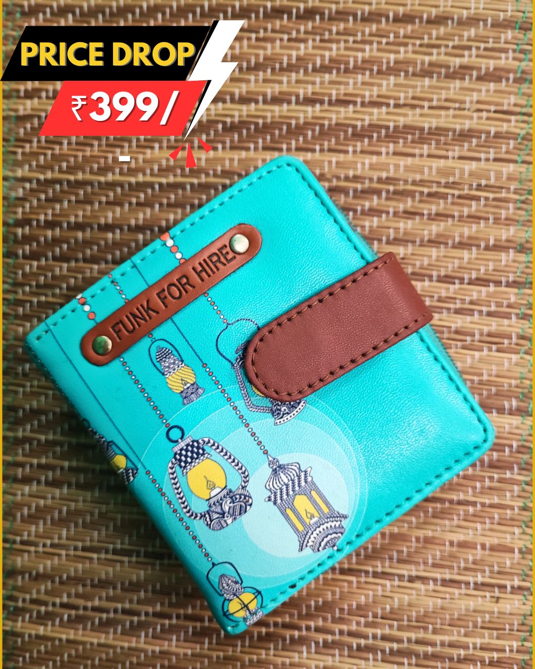 Latain Loop Wallet Aqua Blu