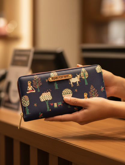 Tree Long Wallet Navy