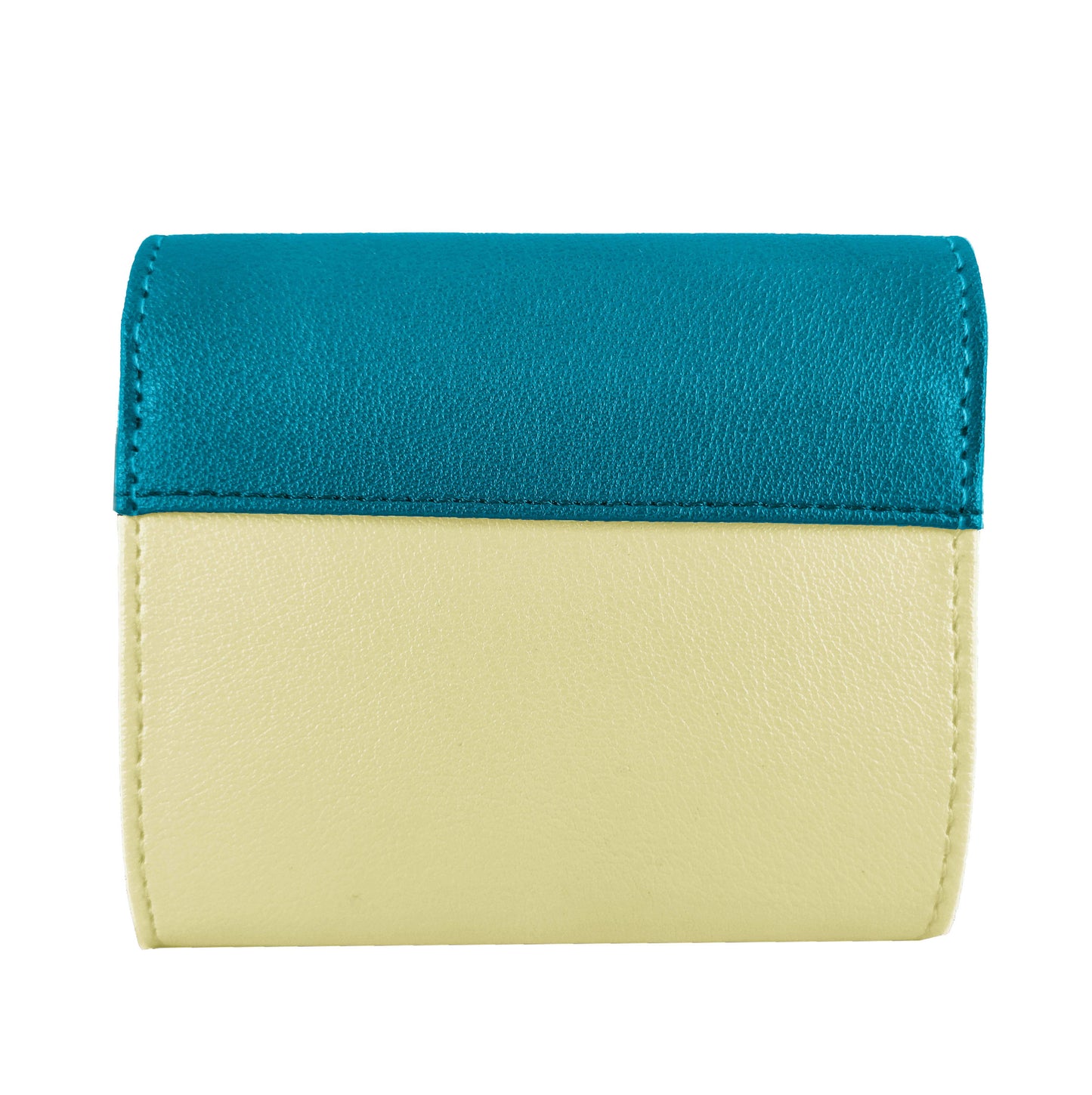 Teal and White Flap Pocket Wallet