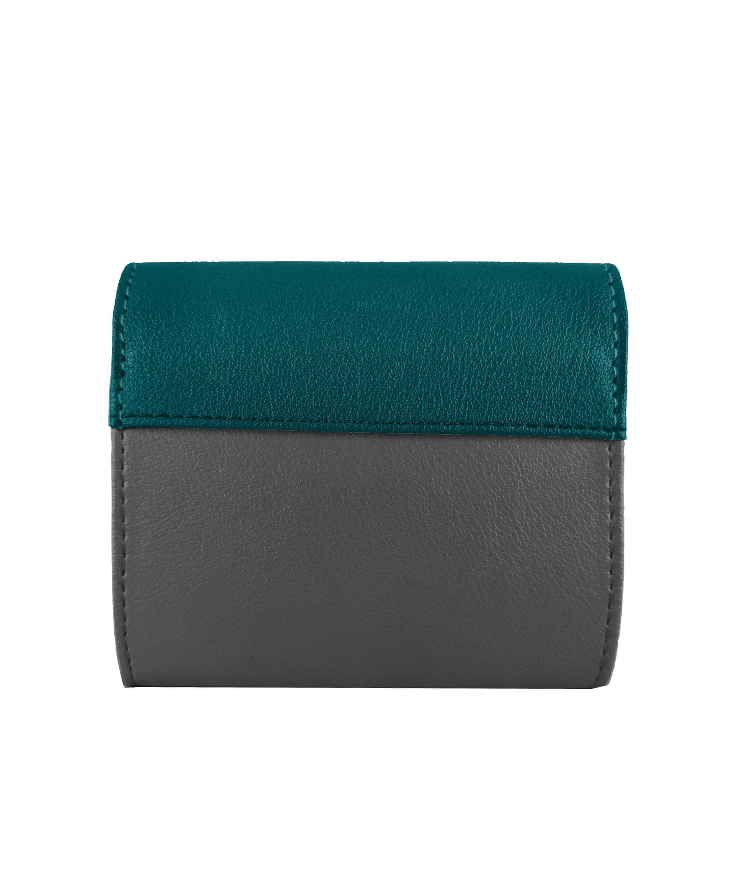 Teal and Grey Flap Pocket Wallet