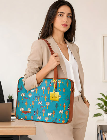 Laptop Handbag Tree Teal