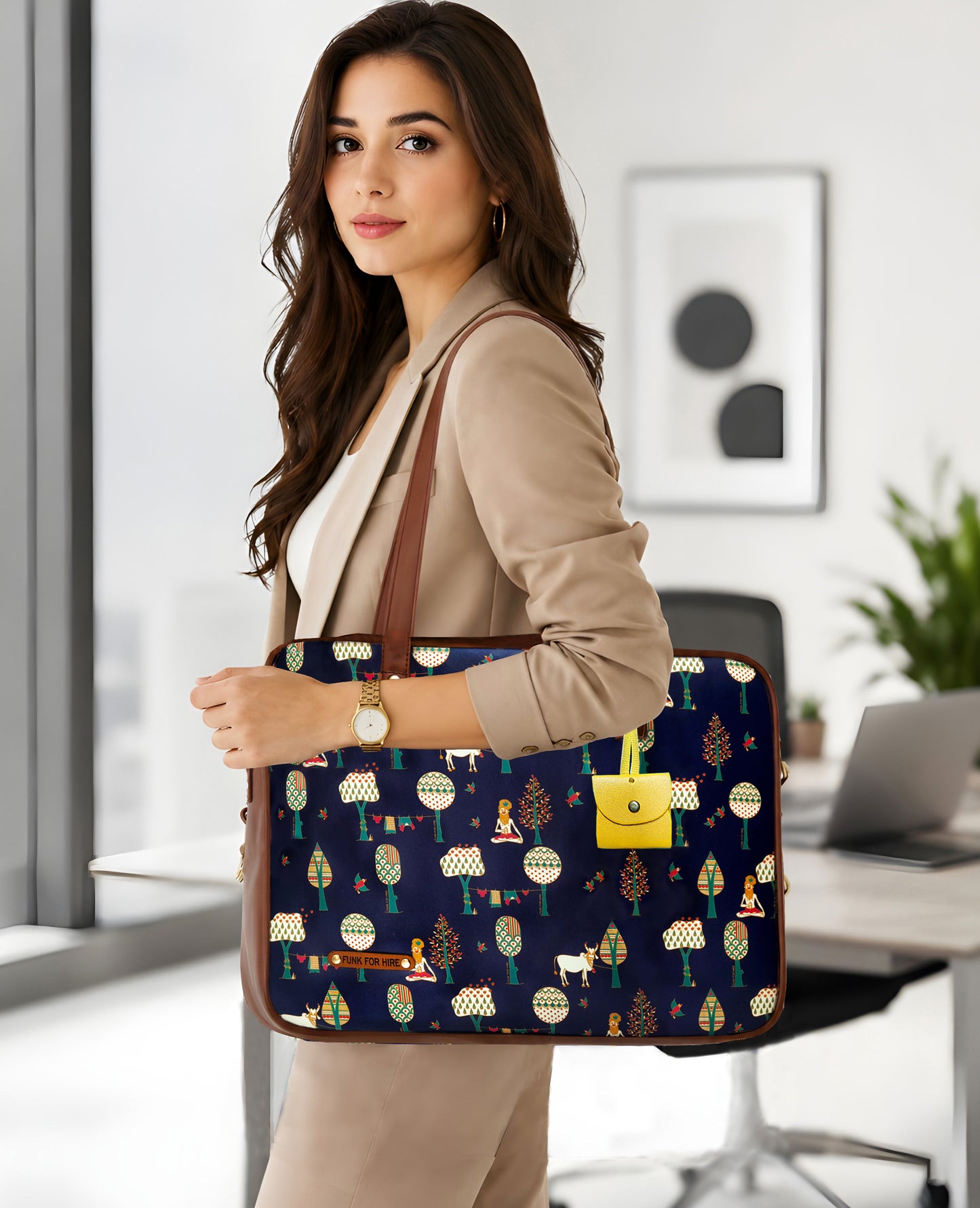 Laptop Handbag Tree Navy