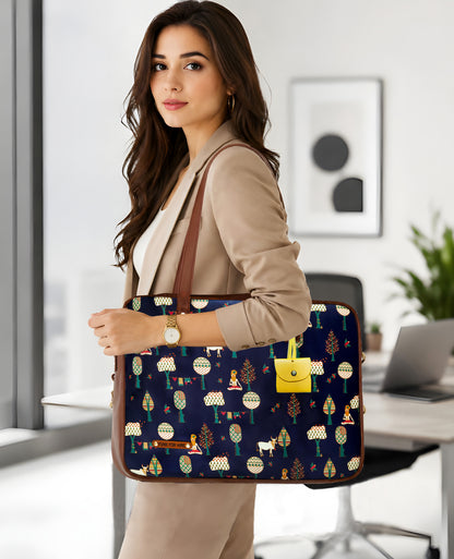 Laptop Handbag Tree Navy