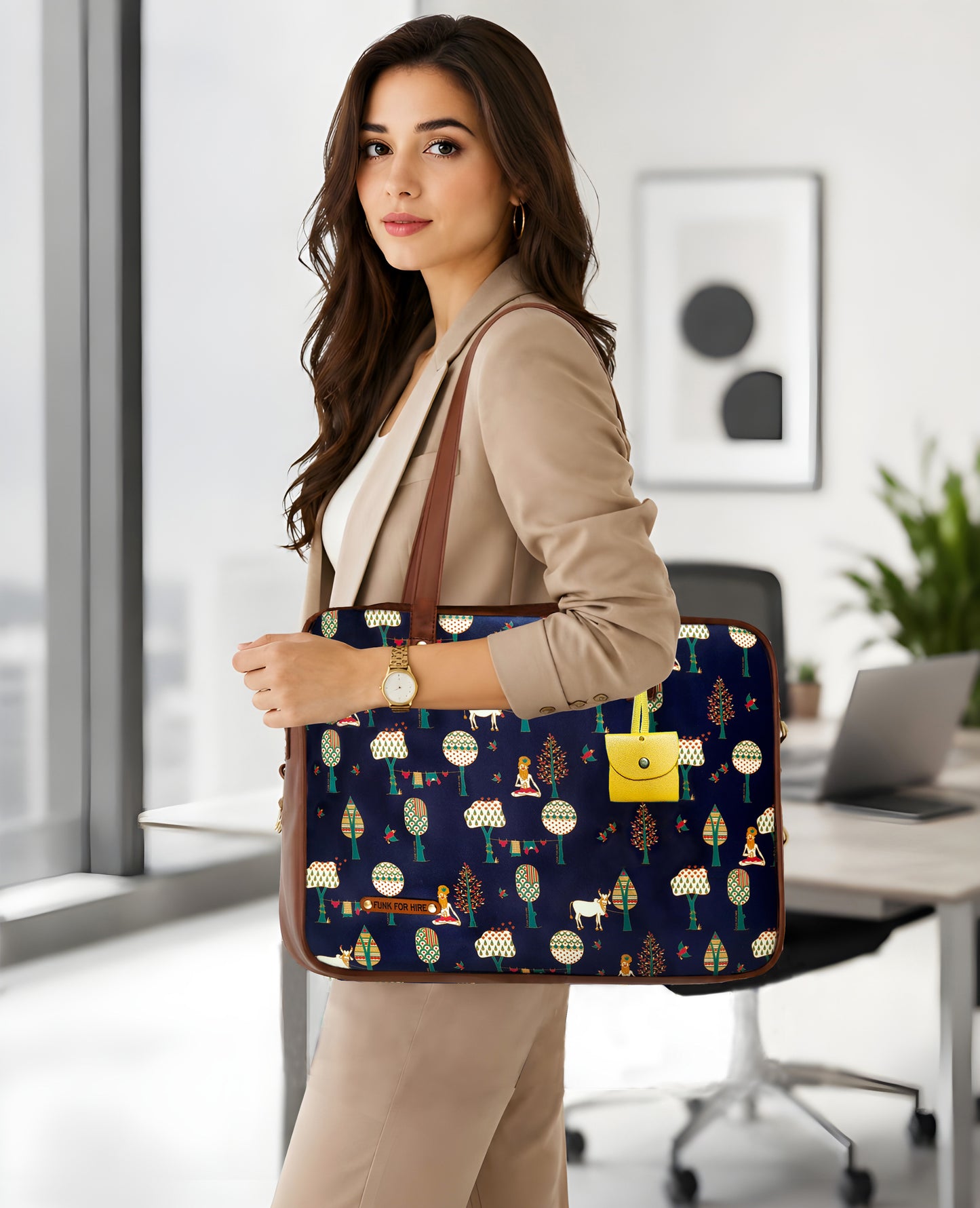 Laptop Handbag Tree Navy