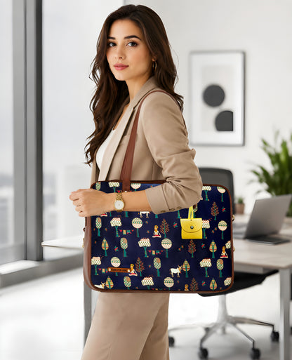 Laptop Handbag Tree Navy