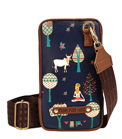 Mobile Phone Sling Tree Navy