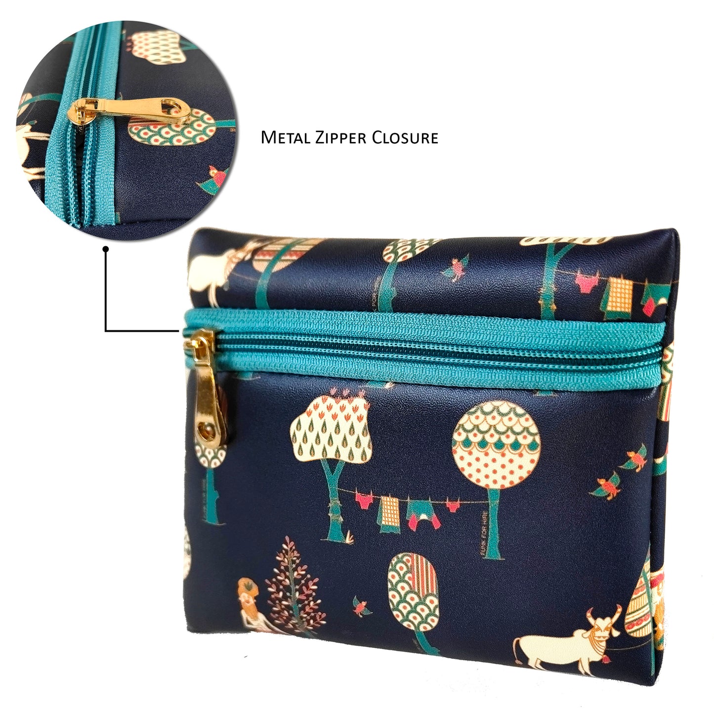 FREE Tree Navy Printed Pouch: * (ONE piece Only)