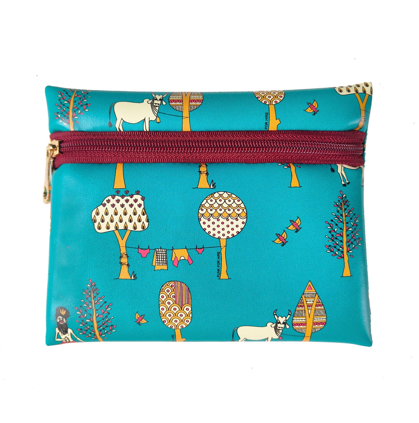 FREE Tree Teal Printed Pouch: * (ONE piece Only)