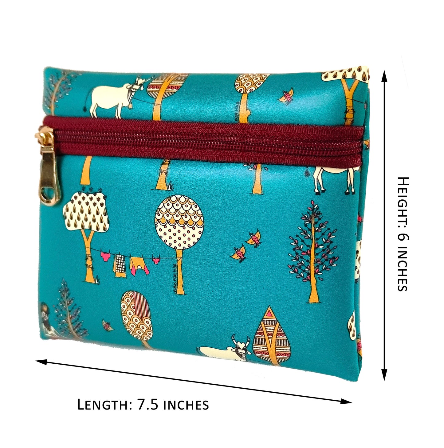 FREE Tree Teal Printed Pouch: * (ONE piece Only)