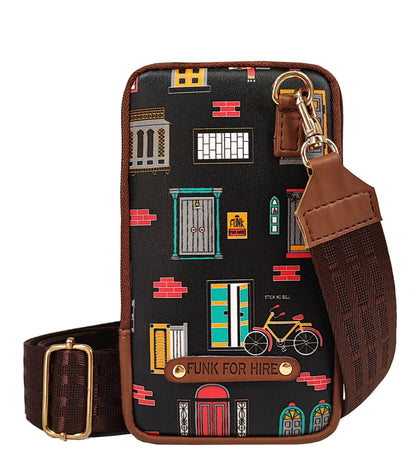 Mobile Phone Sling Bag Wall Black