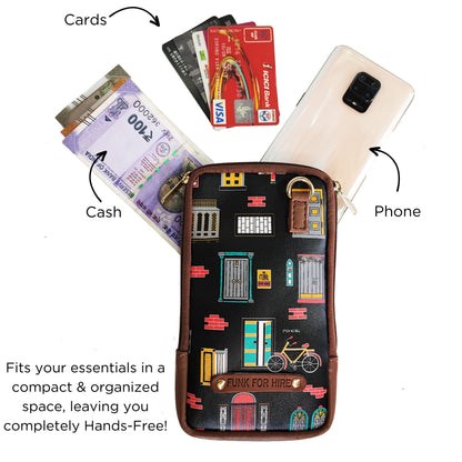 💥Combo Offers :Wall Black Mobile Sling & Wall Pocket Wallet Black