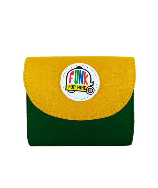 Yellow and Green Flap Pocket Wallet